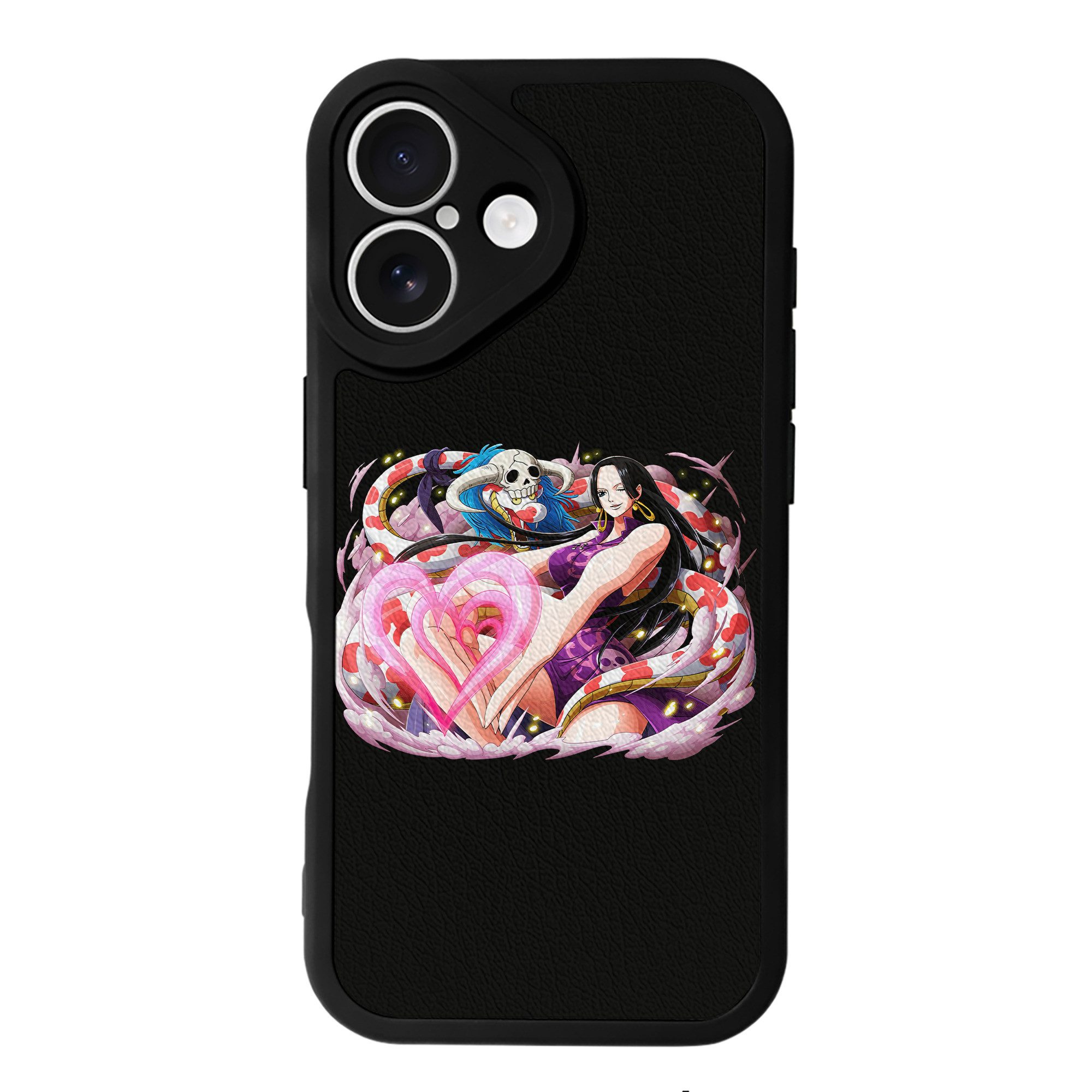 （画像用） ワンピース ボア・ハンコック ONE PIECE Boa·Hancock 【iPhone 16シリーズ対応】シリコンスマホケース（レザー調） 材質：シリコン